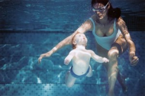 Mom and Baby Swimming