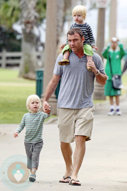 Liev Schreiber and sons Alexander and Sammy