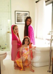 Soleil Moon Frye with daughters Jagger and Poet