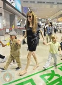 Angelina Jolie with Pax and Shiloh
