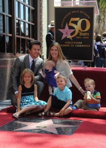 Wahlberg with wife Rhea Durham and their kids, from left, Ella, Grace, Michael and Brendan