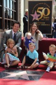 Wahlberg with wife Rhea Durham and their kids, from left, Ella, Grace, Michael and Brendan