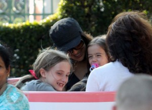 Salma Hayek and daughter Valentina and step-daughter Mathide Pinault