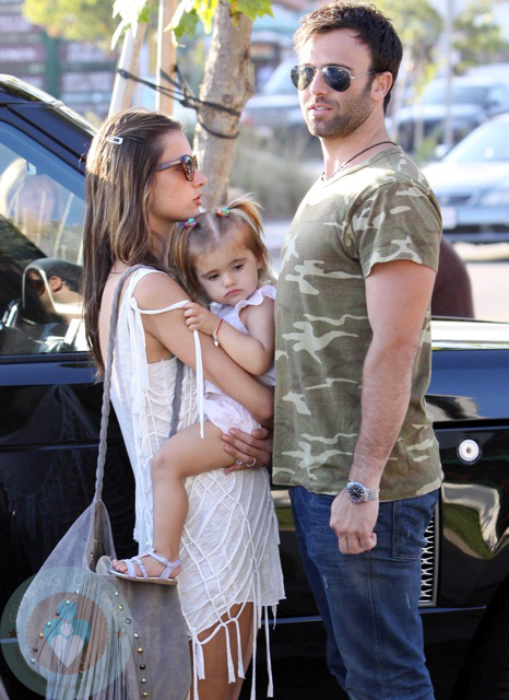Alessandra Ambrosio with husband Jamie Mazur and daughter Anja
