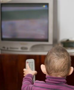 boy watchng tv