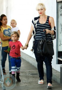 Gwen Stefani with sons Kingston and Zuma