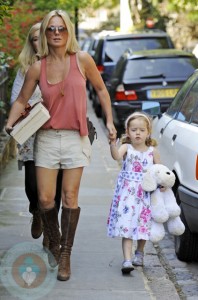 Geri Halliwell and daughter Bluebell