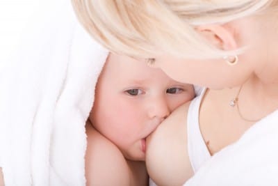 baby breastfeeding