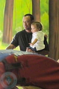 Tiger Woods with son Charlie