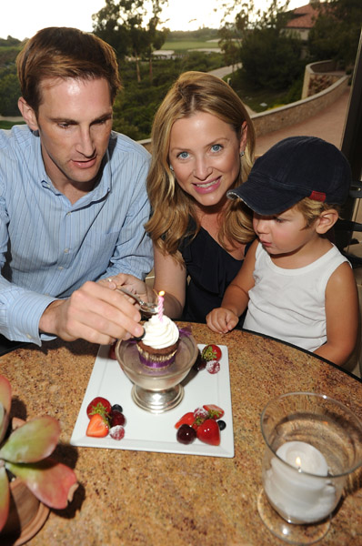 Jessica Capshaw, husband Christopher Gavigan and son Luke