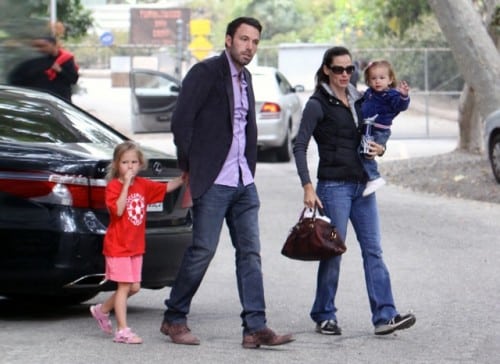 Ben Affleck and Jennifer Garner with kids Violet and Seraphina
