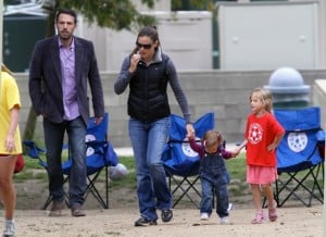 Ben Affleck and Jennifer Garner with kids Violet and Seraphina