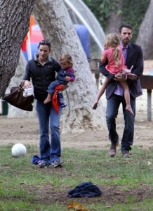 Ben Affleck and Jennifer Garner with kids Violet and Seraphina