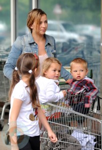 Charlotte Church with daughter Ruby and son Dexter