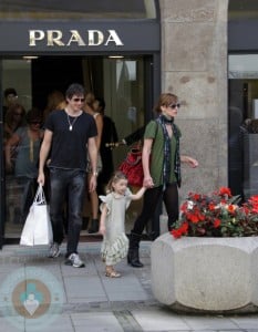 Milla Jovovich, daughter Ever and husband Paul Anderson