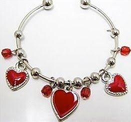 Dollarama heart bracelets