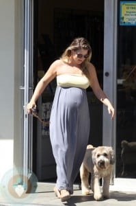 Ali Larter and her newly groomed dog!