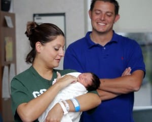 Paul and Amanda Burger with baby McKinlee