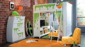 Nickelodeon Rooms Slimed Loft Bed