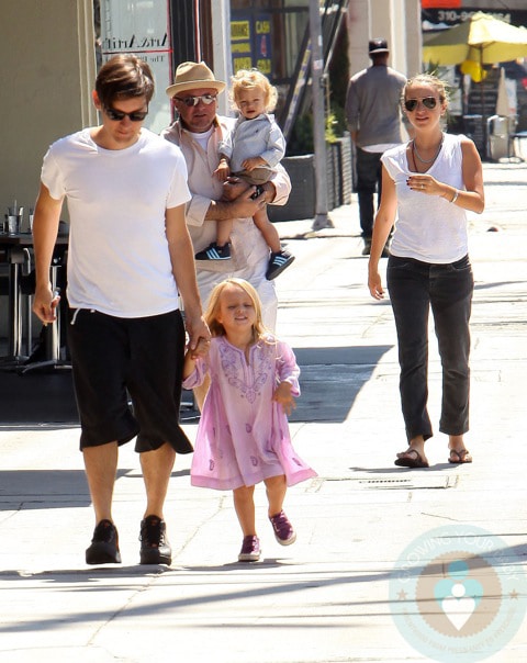 Tobey Maguire with Family