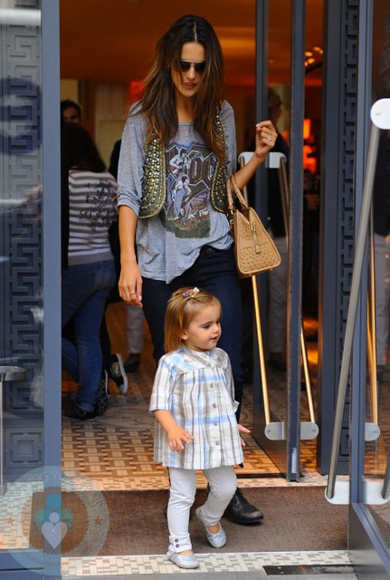 Alessandra Ambrosio with daughter Anja Mazur