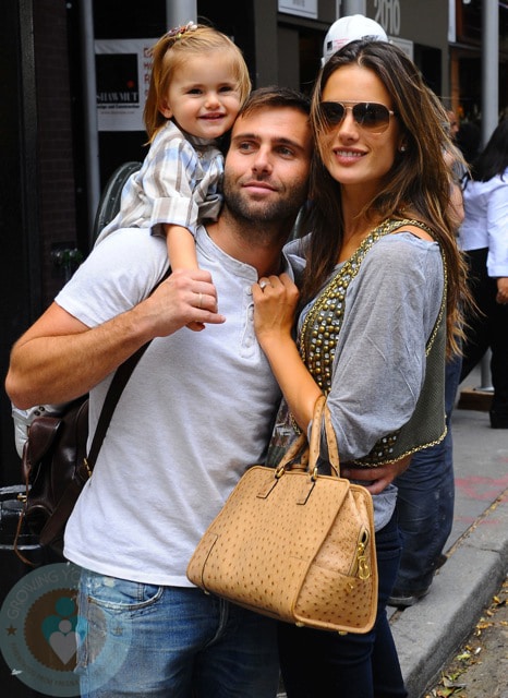 Alessandra Ambrosio with daughter Anja and finace Jamie Mazur