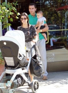 Kourtney Kardashian with boyfriend Scott and son Mason