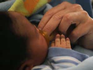 3-5 day old baby saved by Desmond Mutengo