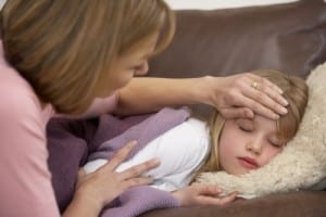 mom with sick child