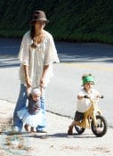 Camila Alves with son Levi and daughter Vida