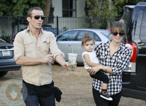 Cam Gigandet and Dominique Geisendorff with daughter Everleigh