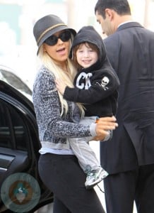 Christina Aguilera and son Max