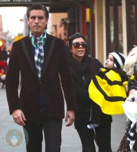 Kourtney Kardashian with boyfriend Scott Disick and son Mason