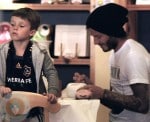 David Beckham with son Cruz