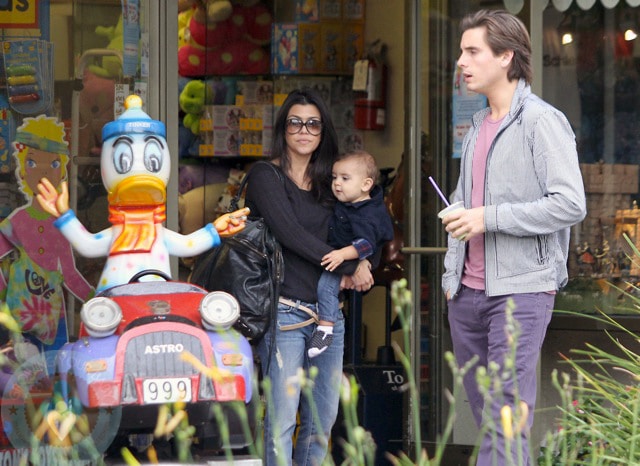 Kourtney Kardashian & Scott Disick with son Mason