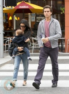 Kourtney Kardashian & Scott Disick with son Mason