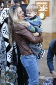 Brooke Mueller at the Grove with her twins