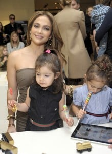 Jennifer Lopez with son daughter Emme and niece Lucie @ Gucci Launch
