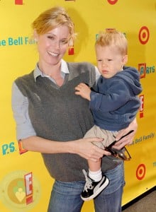 Julie Bowen and son