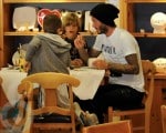 David Beckham with sons Cruz and Romeo