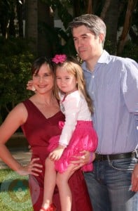 Kellie Martin, daughter Margaret Heather Christian and husband Keith Christian