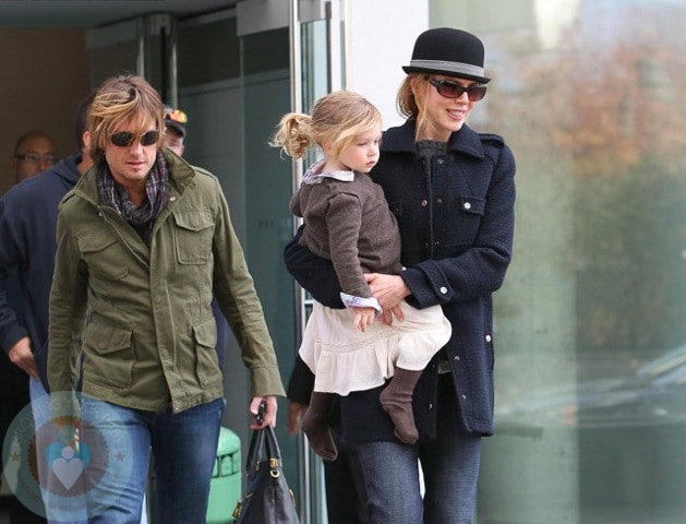 Keith Urban and Nicole Kidman with daughter Sunday Rose - Growing Your Baby