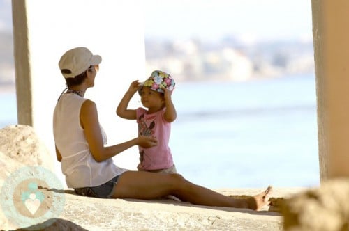 Halle Berry and daughter Nahla at the Beach in Malibu