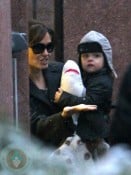 Angelina Jolie with son Knox at Paris Aquarium