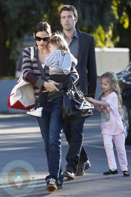 Ben Affleck, Jennifer Garner With Girls Seraphina & Violet