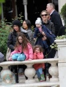 Rebecca and Billie Dane at the Grove with Soleil Moon Frye and her girls Jagger and Poet Goldberg