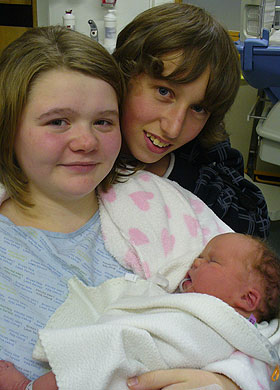 April Webster and Nathan Fishbourne with baby Jamie