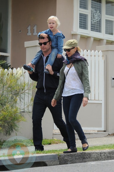 Liev Schreiber and Naomi Watts with son Sasha