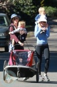 Julie Bowen with twin sons Gus and Johnny