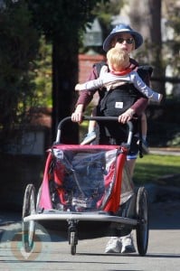 Julie Bowen with twin sons Gus and Johnny